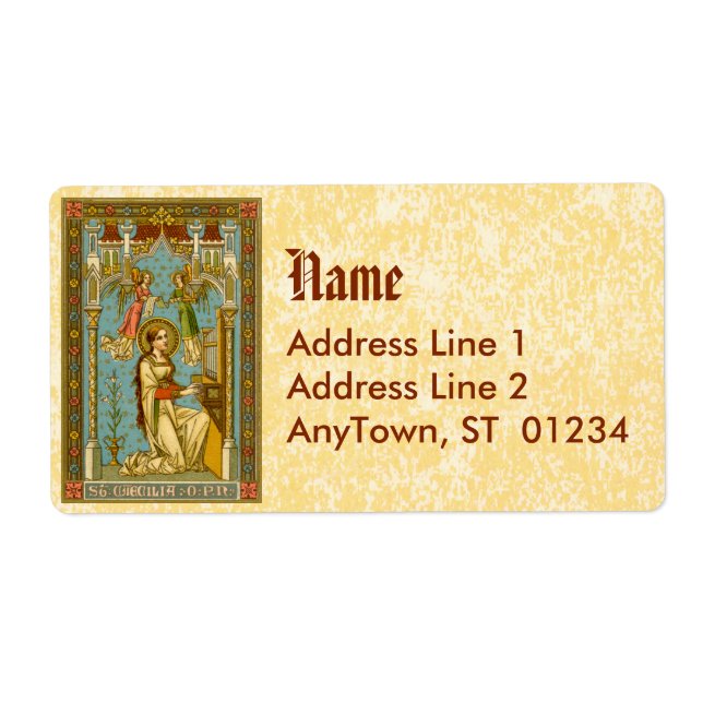 Etiqueta San Cecilia NeoGótica de Roma (BNG 02) (Frente)