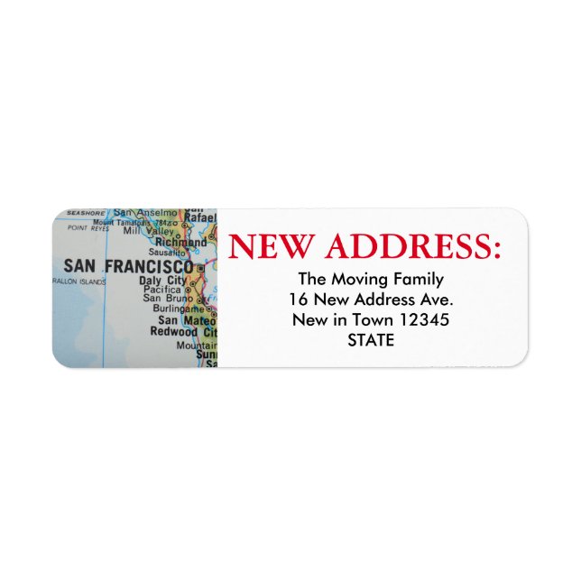 Etiqueta San Francisco New Address Label (Frente)