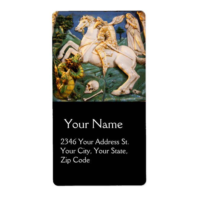 Etiqueta San Jorge, Dragón y la Princesa (Frente)