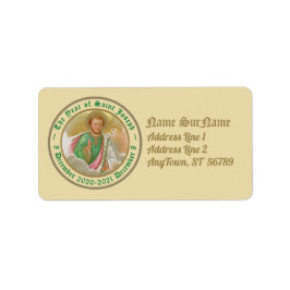 Etiqueta San José de una "tarjeta de peregrinación" (detall