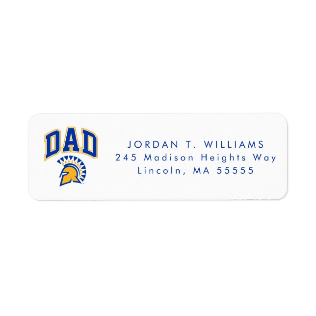 Etiqueta San Jose State Spartans Dad (Frente)