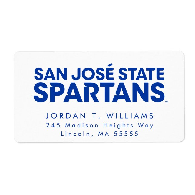Etiqueta San Jose State Spartans Wordmark (Frente)