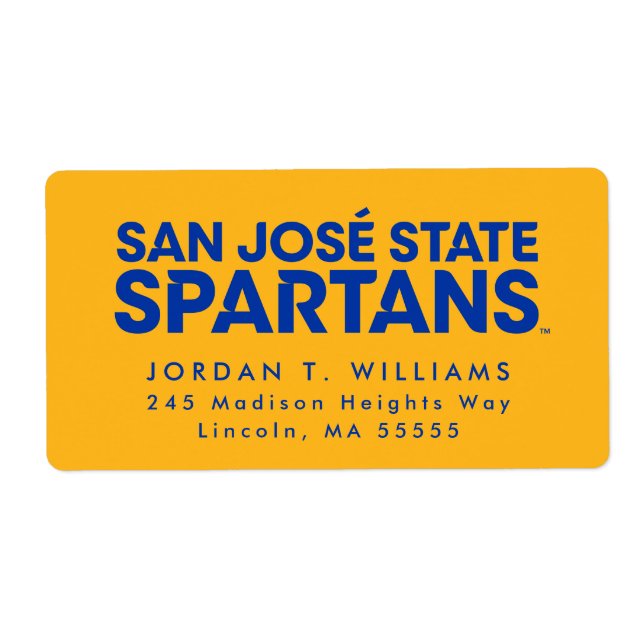 Etiqueta San Jose State Spartans Wordmark (Frente)
