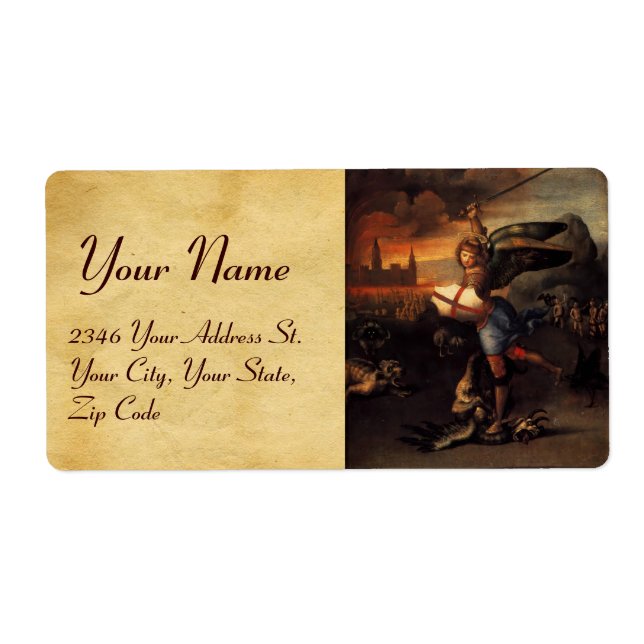 Etiqueta San Miguel y el dragón (Frente)