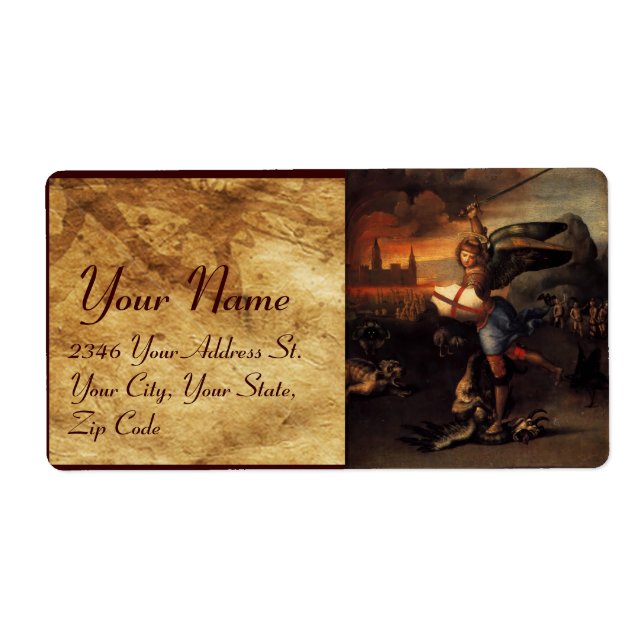 Etiqueta San Miguel y el dragón (Frente)