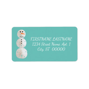Etiqueta Sand Dollar Snowman