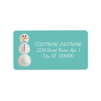 Etiqueta Sand Dollar Snowman
