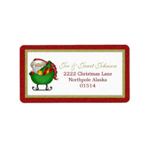 Etiqueta Santa Address Label