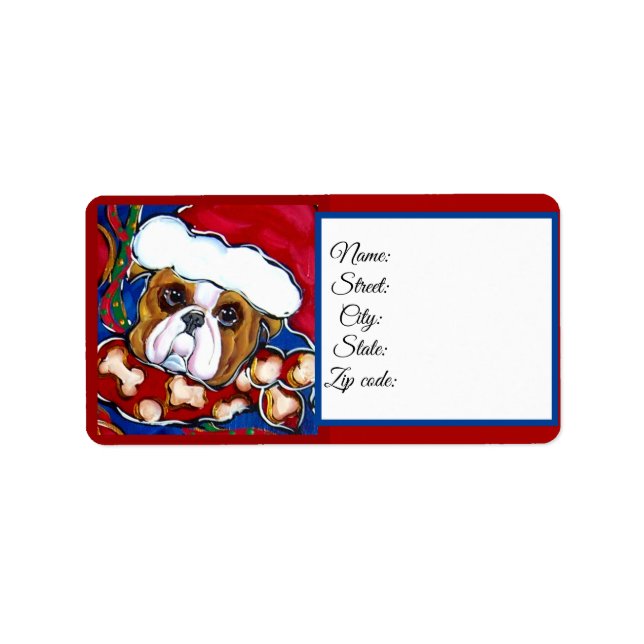 ETIQUETA SANTA BULLDOG (Frente)