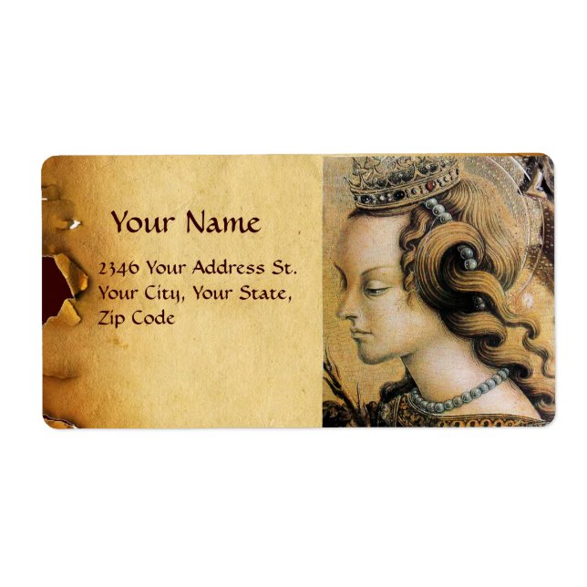 Etiqueta Santa Catalina de Alejandría (Frente)