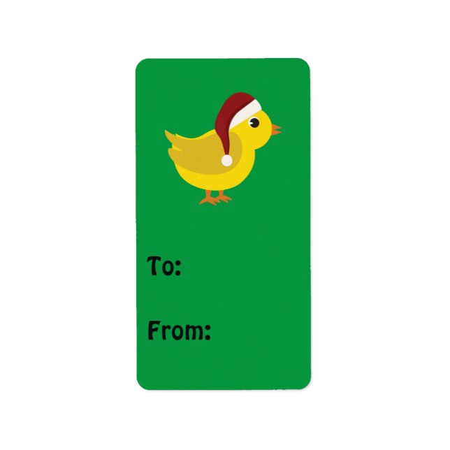 Etiqueta Santa Chick (Frente)