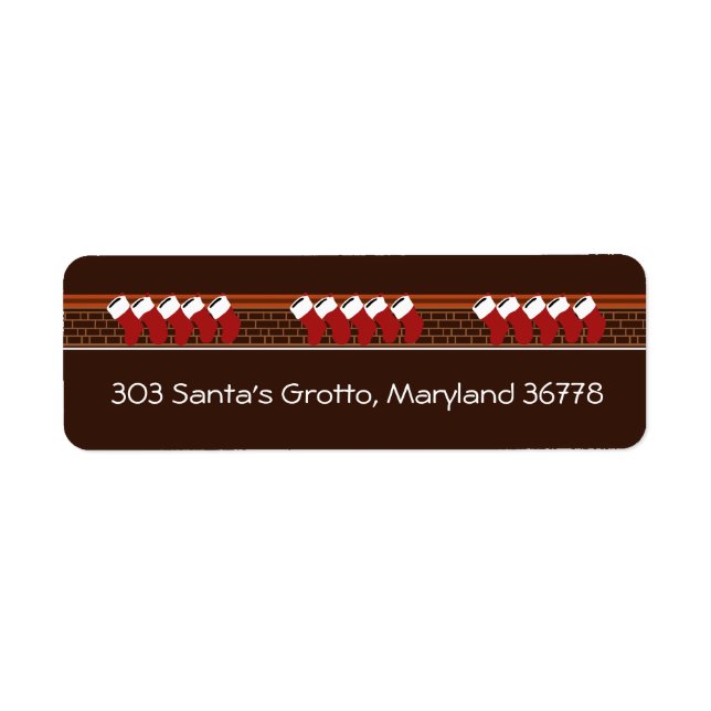 Etiqueta Santa Christmas Stockings (Frente)