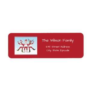 Etiqueta Santa Claus celebra a los Navidades