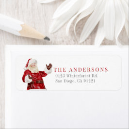 Etiqueta Santa Claus Christmas Holiday Return Address