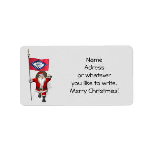 Etiqueta Santa Claus Con El Fin De Arkansas