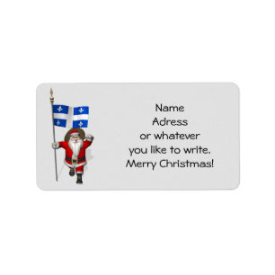 Etiqueta Santa Claus Con Finalidad De Quebec