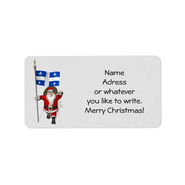 Etiqueta Santa Claus Con Finalidad De Quebec (Frente)