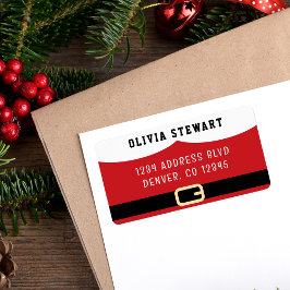 Etiqueta Santa Claus Feliz Navidad