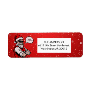 Etiqueta Santa Claus Stay Naughty Funny Navidades