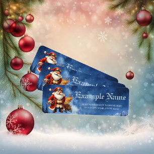 Etiqueta Santa Claus Steampunk – Aventura de Navidad Vintag