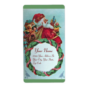 ETIQUETA SANTA CLAUS VINTAGE CROWN