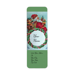 ETIQUETA SANTA CLAUS VINTAGE CROWN