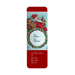 ETIQUETA SANTA CLAUS VINTAGE CROWN