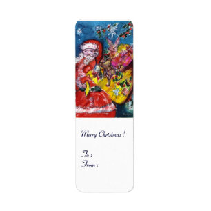 ETIQUETA SANTA CON REGALOS