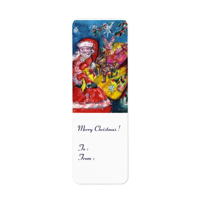 ETIQUETA SANTA CON REGALOS (Frente)