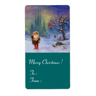 Etiqueta SANTA DE LOS GNOMES Azul Verde