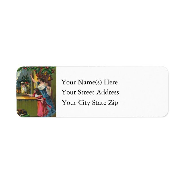 Etiqueta Santa En La Viñeta De La Ventana (Frente)