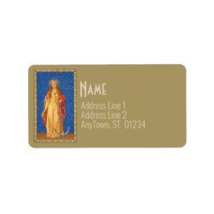 Etiqueta Santa Filomena con ancla (SNV 051)