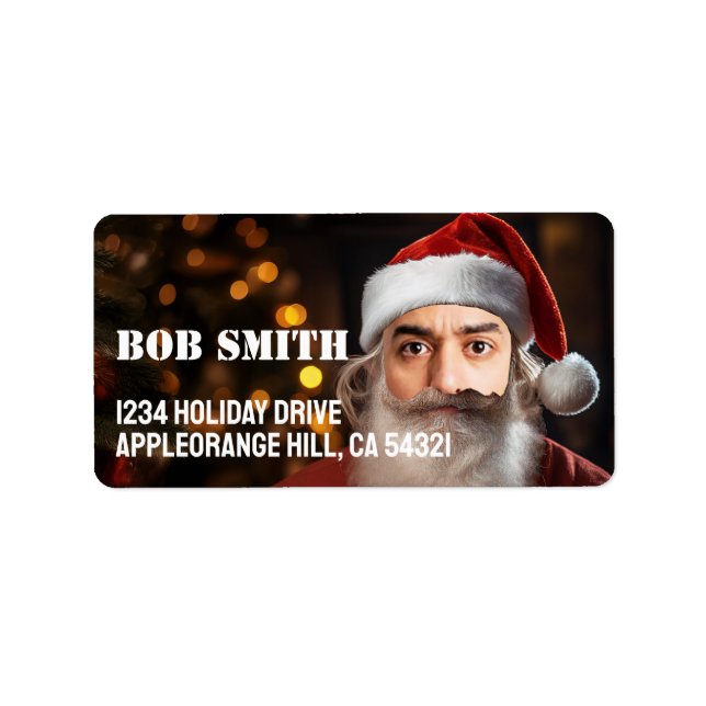 Etiqueta ¡Santa Instante! Solo añade tu cara. (Frente)