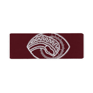 Etiqueta Santa María de la Virgen, encaje