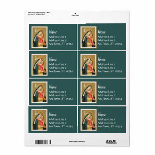 Etiqueta Santa Rosa de Lima y el Niño Jesús (M 023)