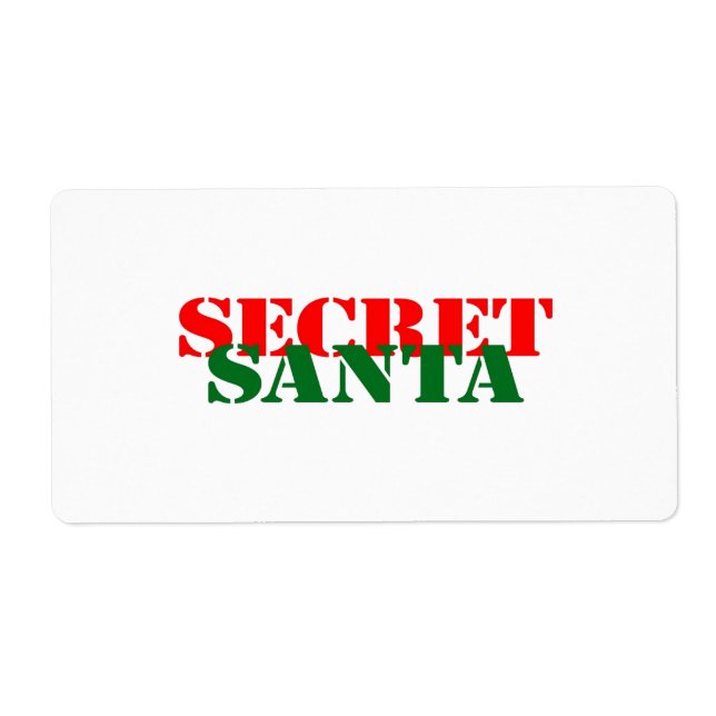 Etiqueta Santa Secreta (Frente)