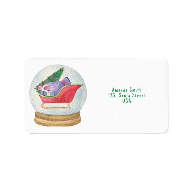 Etiqueta Santa Sled (Frente)