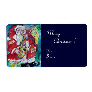 Etiqueta SANTA y SAX, NAVIDADES JAZZ FIESTA Azul
