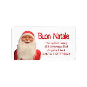 Etiqueta Santa's Buon Natale Christmas label