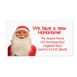 Etiqueta Santa's New Hohohome Christmas label