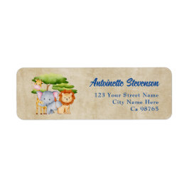 Etiqueta Savanna Safari Baby Animals