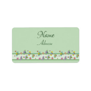 Etiqueta Schmetterlingsparade adressaufkleber