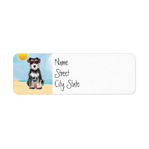 Etiqueta Schnauzer en miniatura de verano