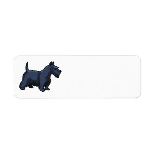 Etiqueta schnauzer negro