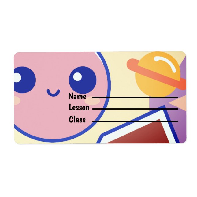 Etiqueta School label funny (Frente)