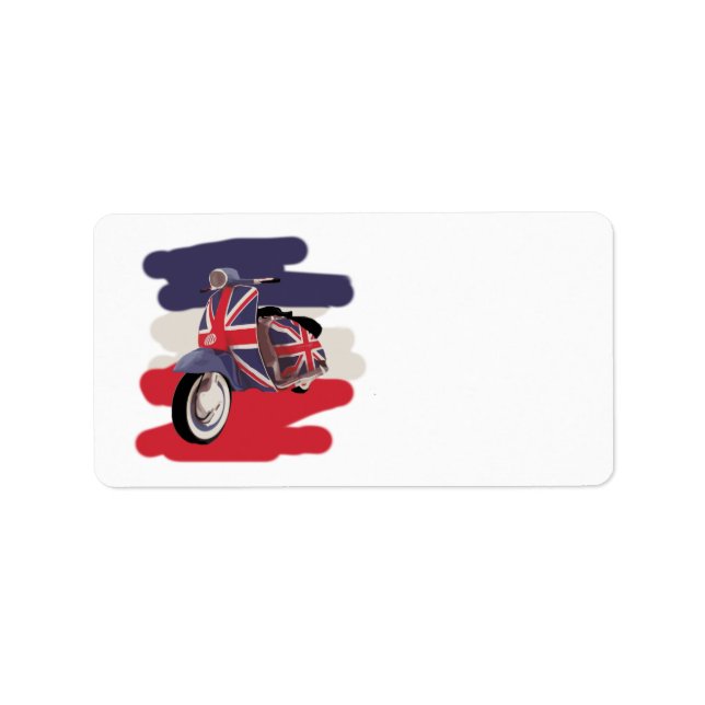 Etiqueta Scooter de Union Jack Brit (Frente)