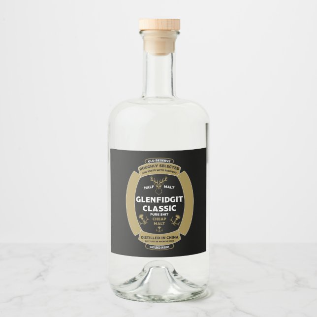 Etiqueta Scotch Whiskey para navidades (Anverso)