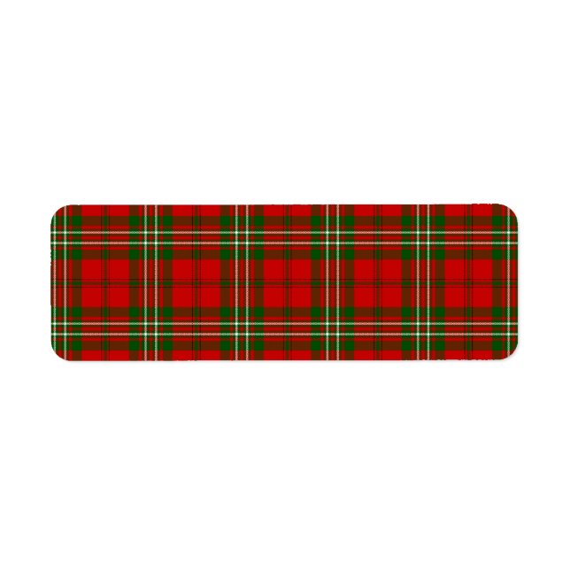 Etiqueta Scott tartan red green plon (Frente)