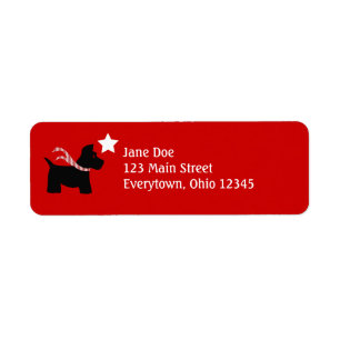 Etiqueta Scottie Dog Christma Labels