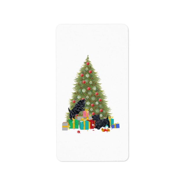 Etiqueta ¡Scotties en los Stickers del Árbol! (Frente)